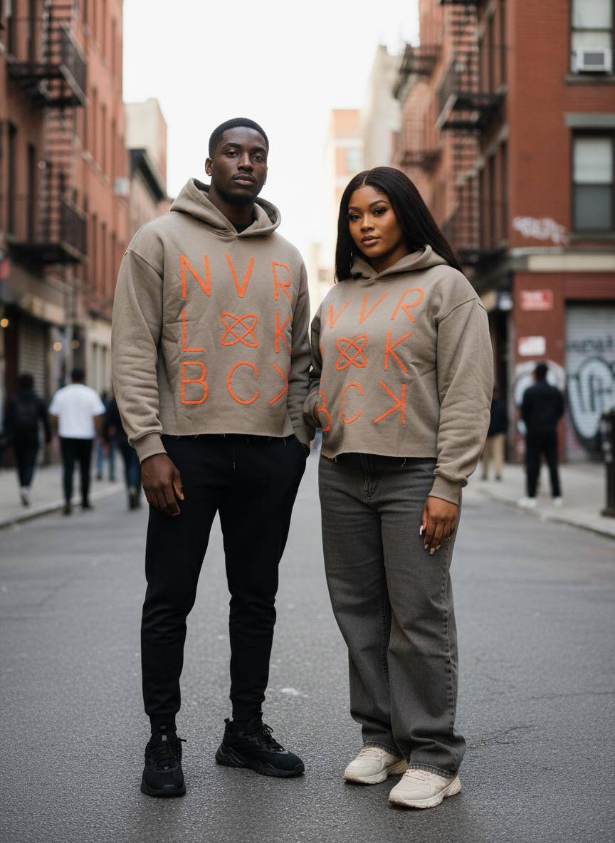 (Youth) Never Look Back Crop Hoodie