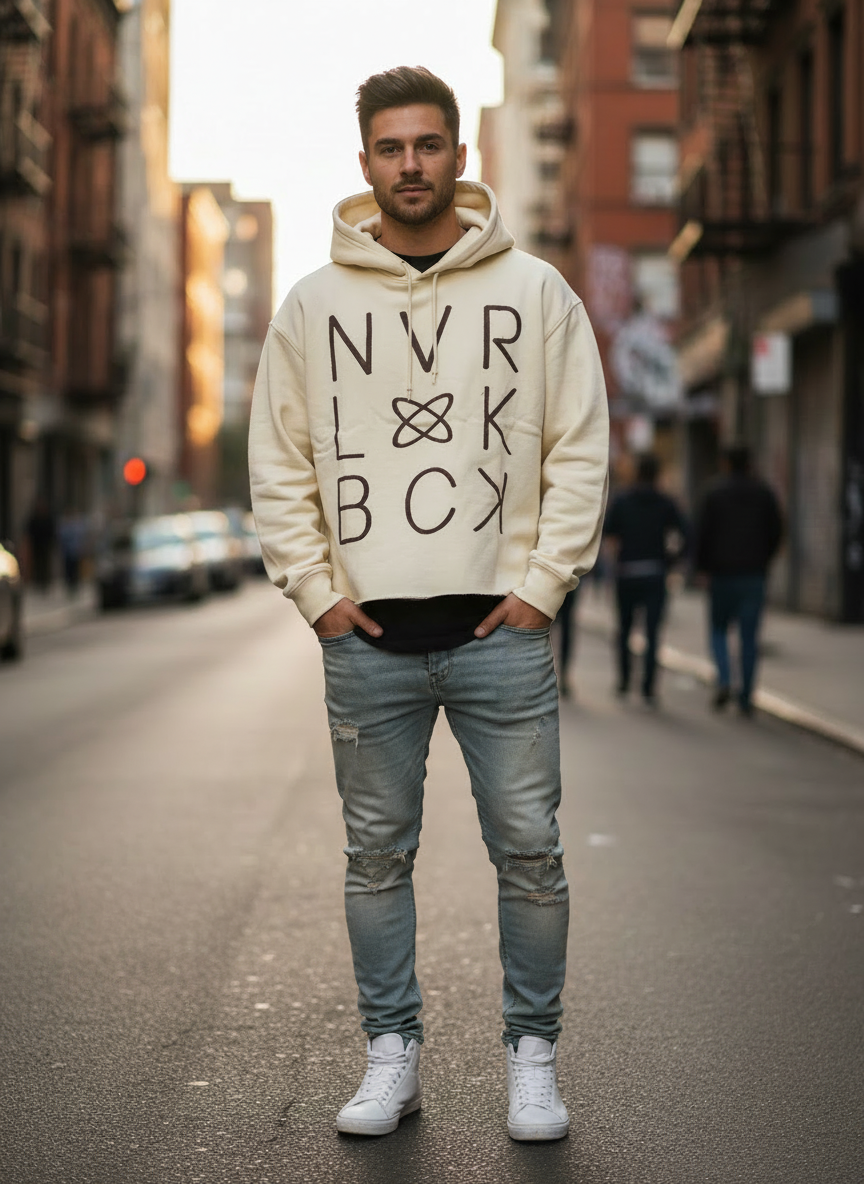 (Youth) Never Look Back Crop Hoodie